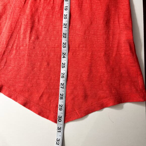 J Jill Love Linen 100% Linen‎ Open Front Lightweight Cardigan Sz M Coral - Picture 9 of 9